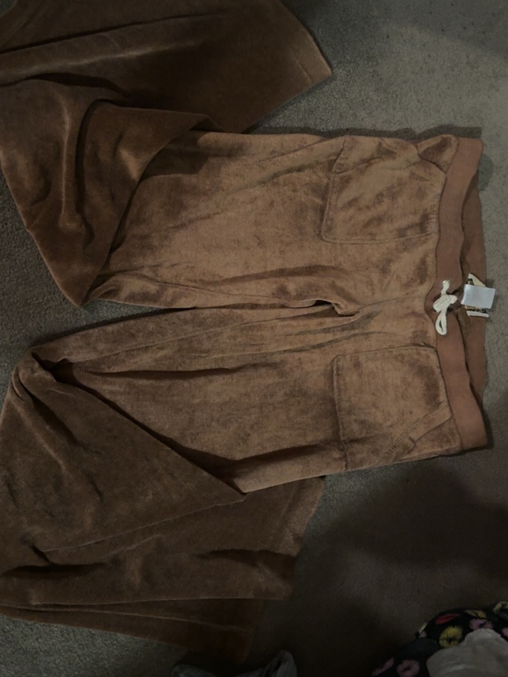 Juicy Couture Brown Velour Track Pants with Drawstring